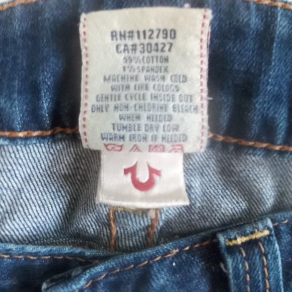 True Religion Julie Low rise straight leg dark wash Jeans Size 29 - Picture 5 of 10